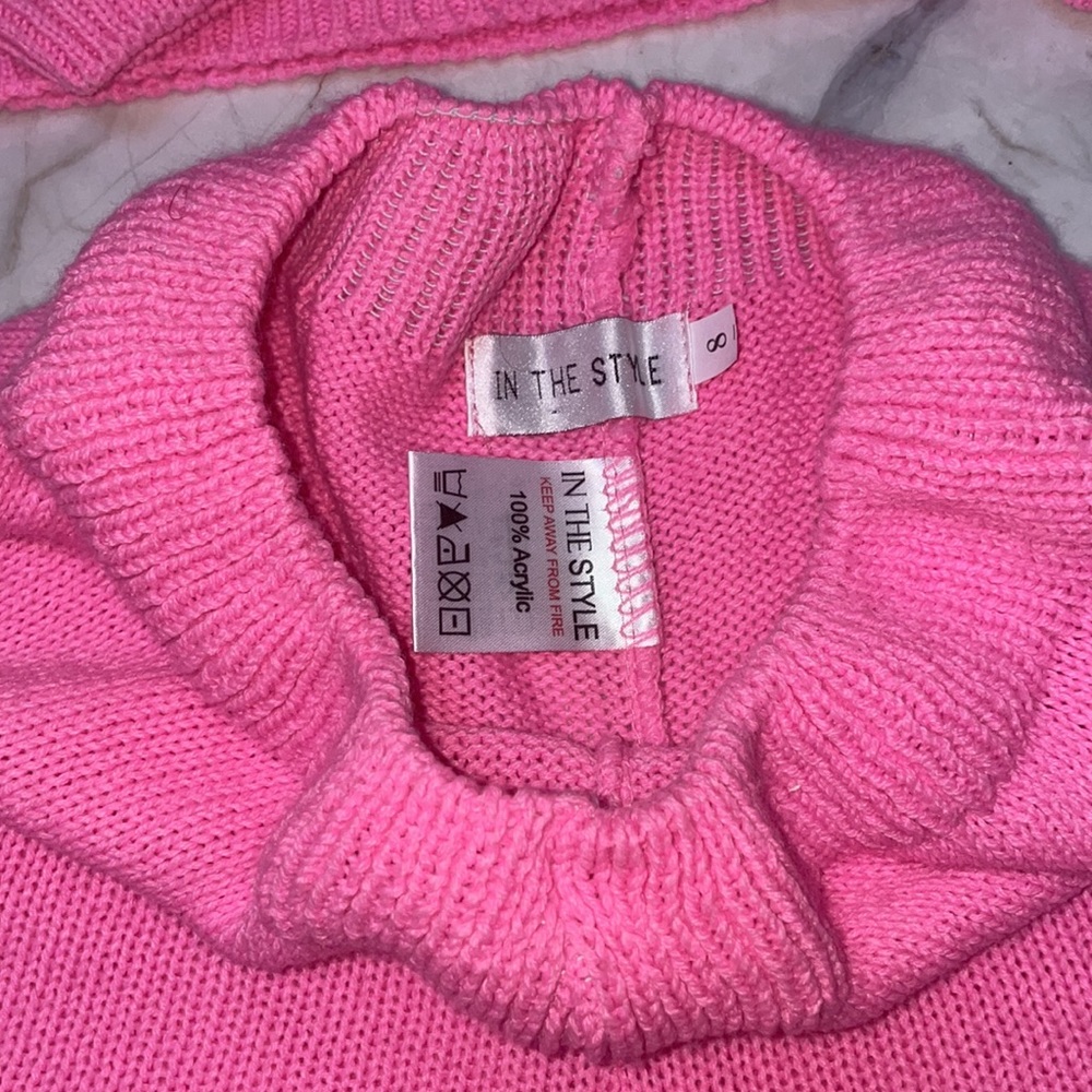 💖Pink Set In The Style Co-Ord Knit Top & Short💖 - Picture 8 of 12